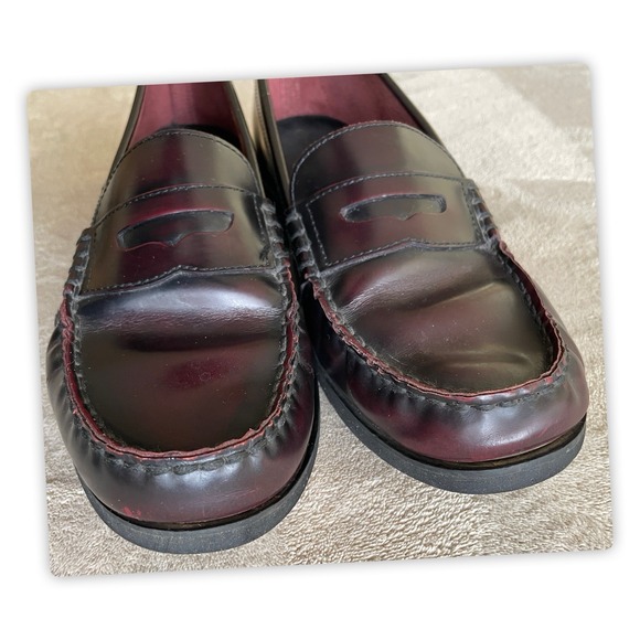 Rockport Penny Loafers Shoes Men's Sz 10M Burgundy Leather Slip On #501843 - Picture 5 of 9